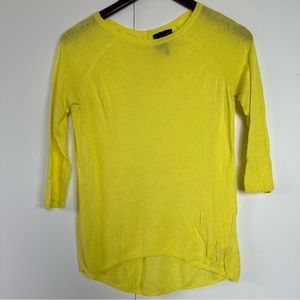 Cynthia Rowley Yellow Linen Blend Sweater